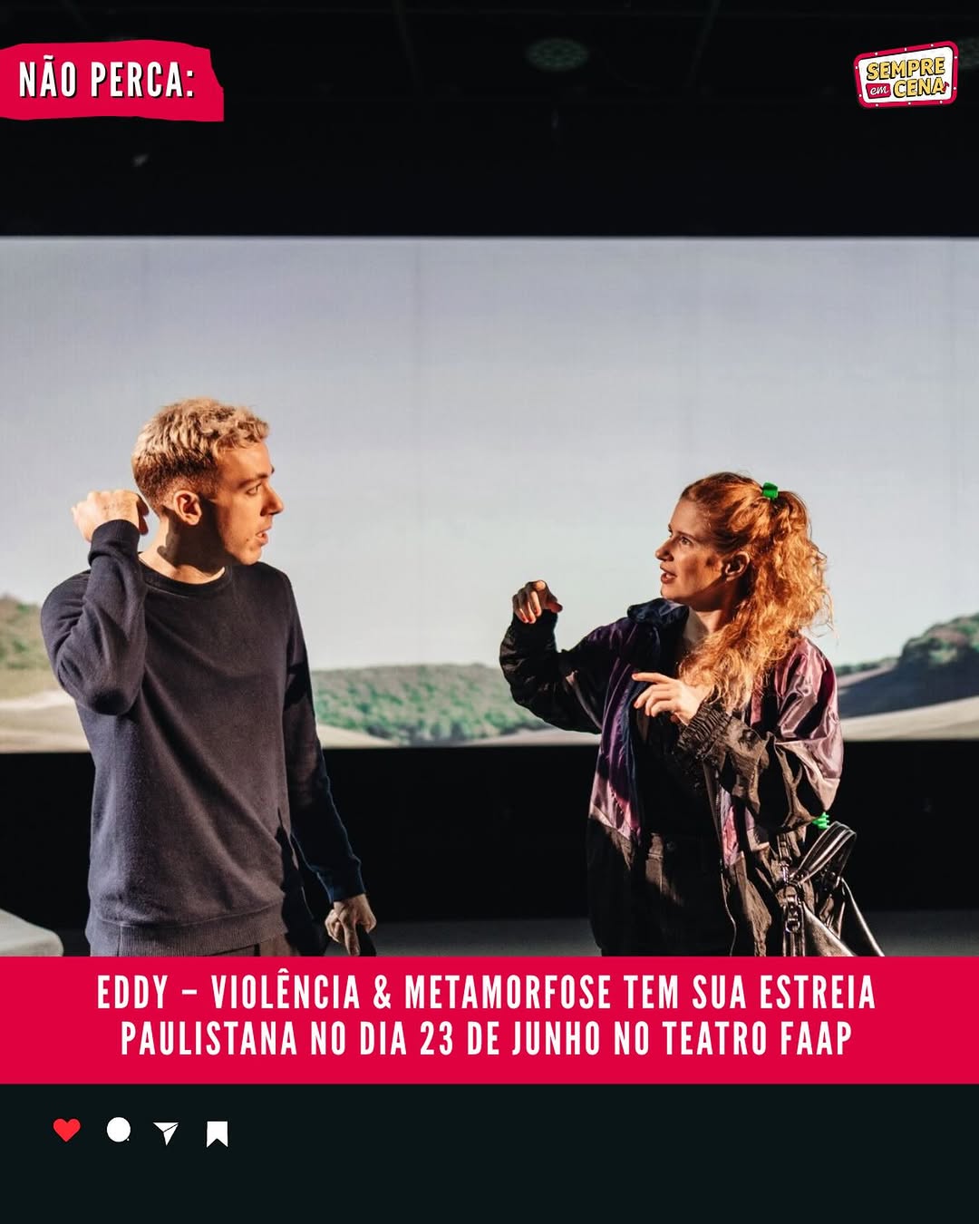 Espetáculo inspirado na obra de Édouard Louis estreia temporada no Teatro FAAP em São Paulo