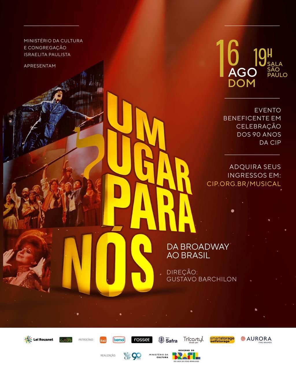 Espetáculo beneficente celebra 90 anos da CIP com clássicos da Broadway na Sala São Paulo