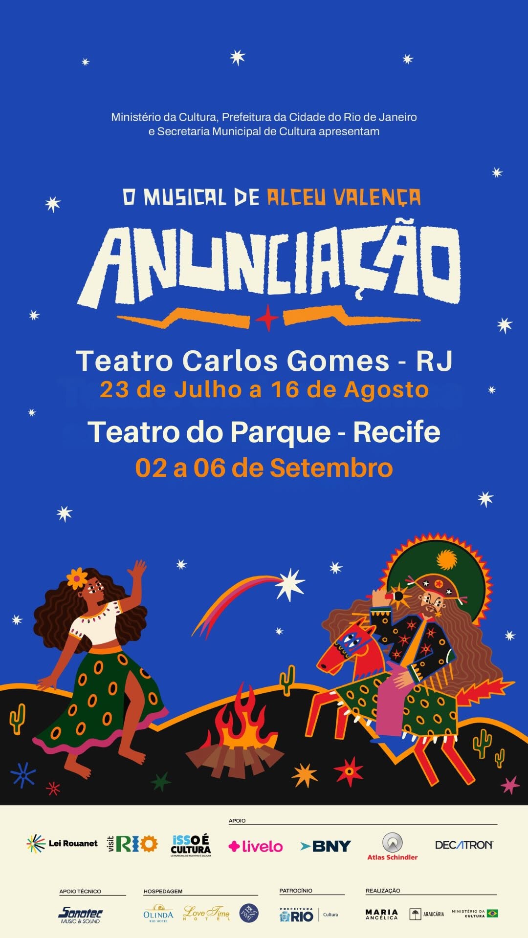 Espetáculo Anunciação celebra 80 anos de Alceu Valença com apresentações no Rio de Janeiro e Recife