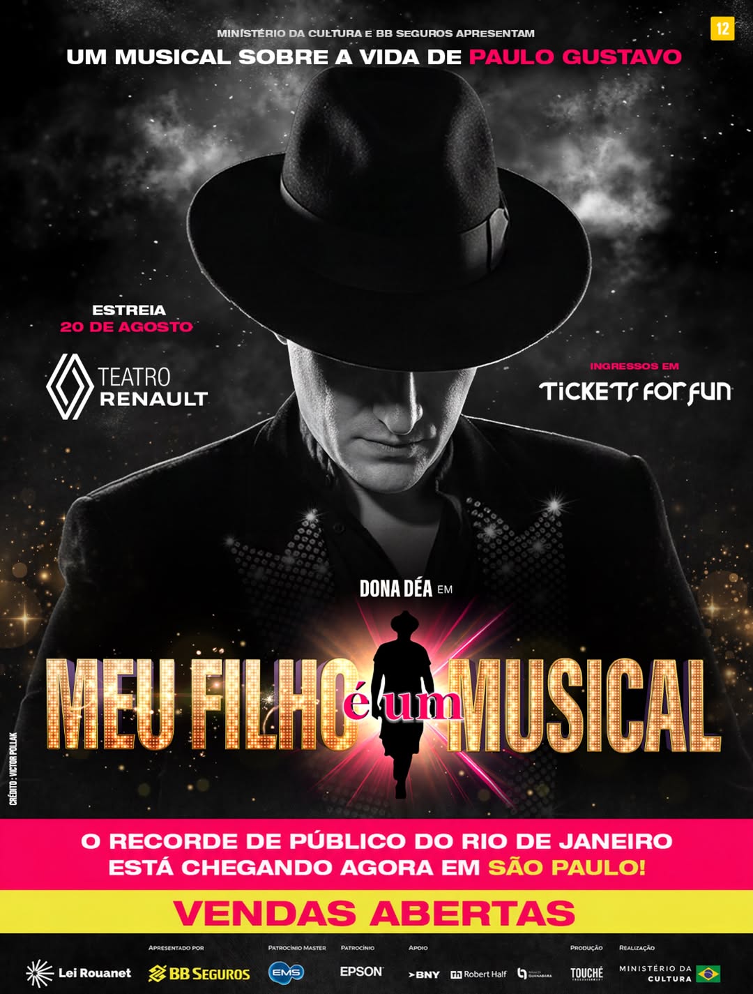Espetáculo musical em homenagem a Paulo Gustavo estreia no Teatro Renault em São Paulo