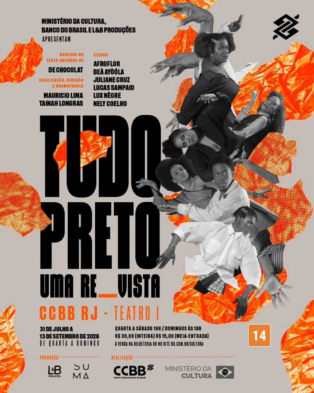 Espetáculo Tudo Preto: uma re_vista celebra centenário da Companhia Negra de Revistas no CCBB RJ