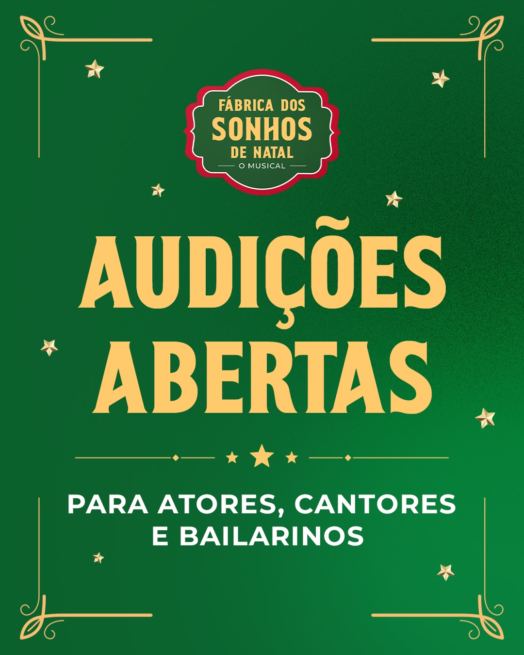 Musical de Natal abre audições para elenco profissional em nova produção da Nesi Artes
